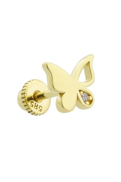 Dianora Piercing 14 Carat Gold Jewelled Butterfly Helix/Cartilage Piercing