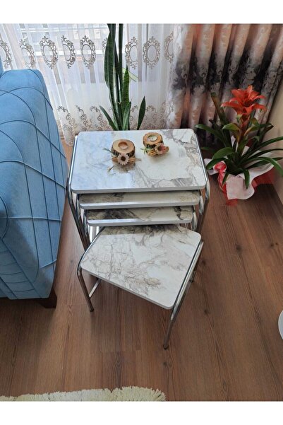 ŞAHBAZ MOBİLYA DEKORASYON 4lü Zigon Demet Sehpa