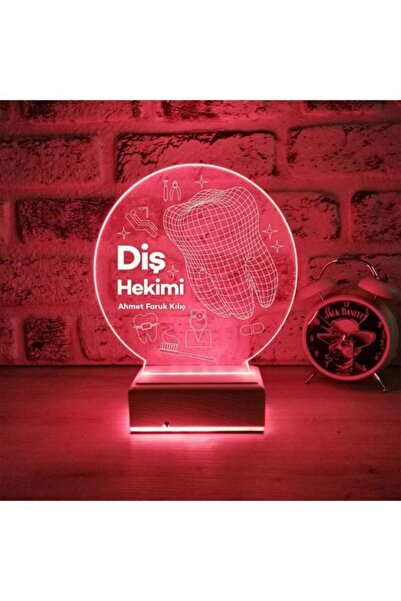 Hediyeiste Diş Hekimine Hediye Led Lamba 16 Renkli Led Gece Lambası
