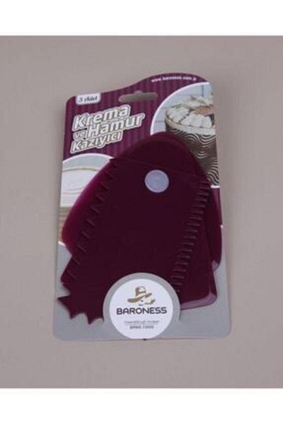 Baroness Cream and Dough Scraper Set of 3 Claret Red