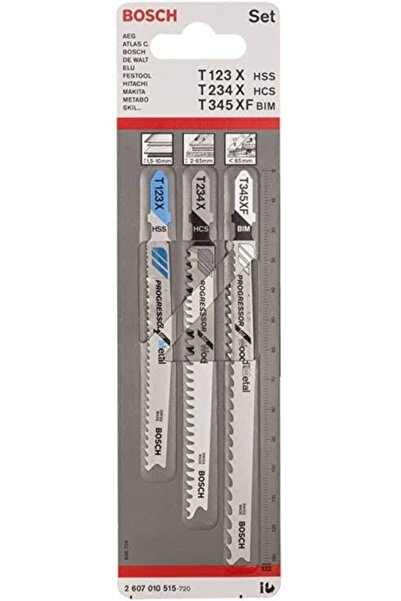 Bosch 3 Parçalı Yaprak Bıçak Seti T 123 Xt 234 Xt 345 Xf