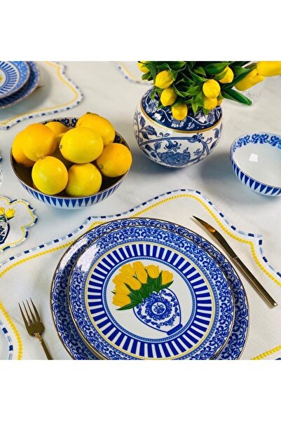 Vivas Blue Blanc Lale Tabak 28 Cm