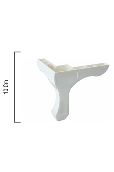 ARON (4 PCS) 1st Quality Plastic Lukens Leg Nightstand Dresser Pouffe Cupboard Sofa Unit Furniture Leg 10cm