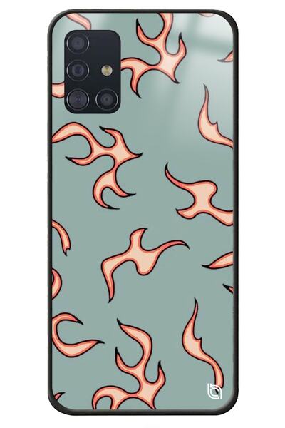 WANNA PROTECT Case for Samsung A71 Flame Premium Patterned Glossy