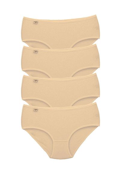 Tutku Chiloți de damă cu talie înaltă - 4 bucăți Bato Thin Rubber Nude Color