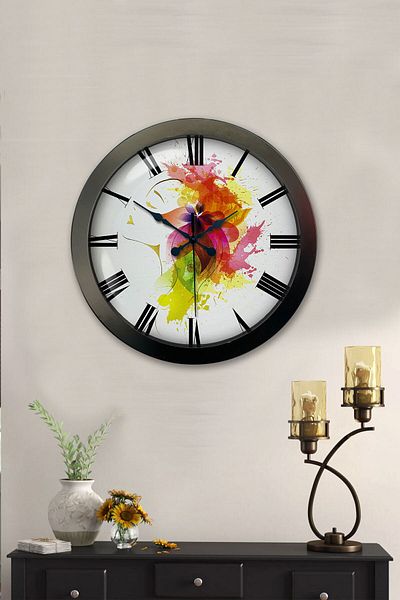 Kasva Concept Gift 36 cm Black Metal Design Wall Clock