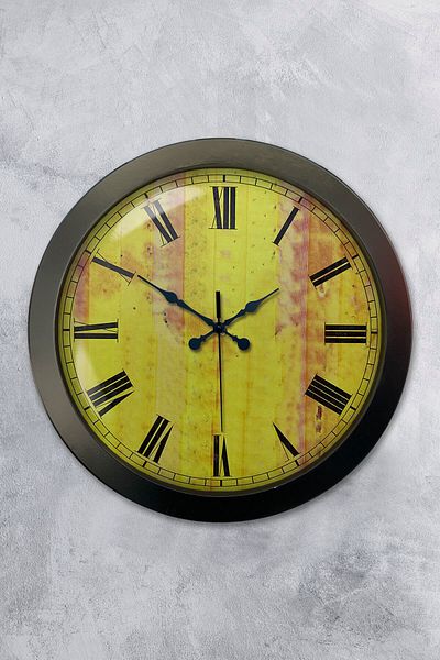 Kasva Concept Gift 36 cm Black Metal Vintage Design Wall Clock