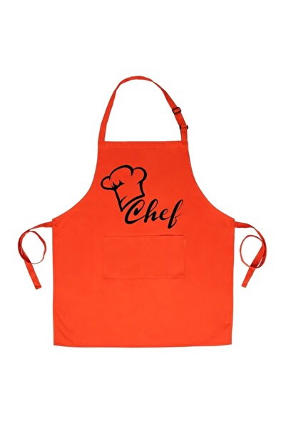 RAY TİCARET Red Apron Children's Chef Apron Kitchen Apron Cook Apron