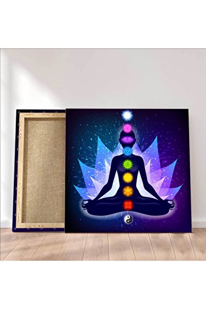 StellaStore Hint Buda Meditasyon 7 Çakra Yoga Spor Kanvas Tablo