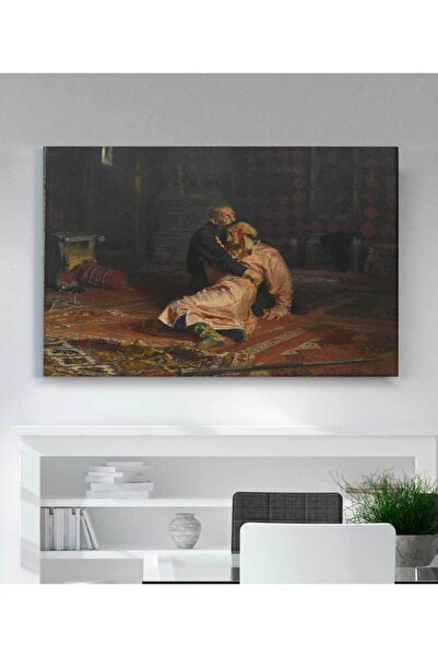StellaStore Ilya Repin - Korkunç Ivan Oğlunu Öldürüyor Tablosu
