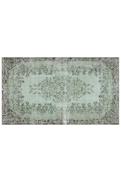 Apex El Dokuması Vintage Yün-pamuk Yeşil Halı 28413 167 X 292 Cm