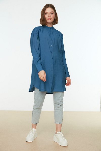 Trendyol Modest Tunic - Navy blue - Regular fit