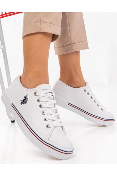 U.S. Polo Assn. Pantofi de sport pentru femei Penelope White, din piele PU