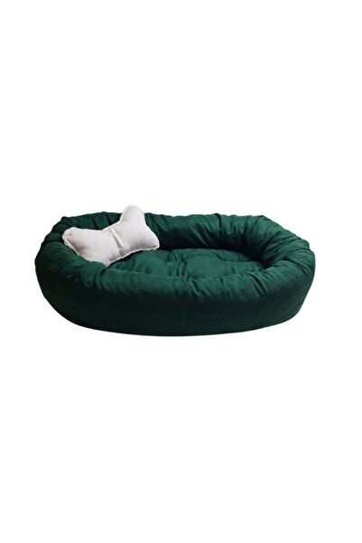 Patili Evler Tropikal Yeşil Büyük Boy Köpek Yatağı - 70x90 Cm - Iç Mekan - La...