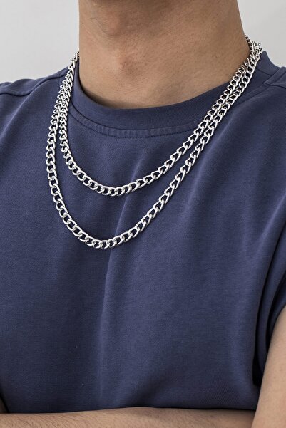 Bluem قلادة سلسلة فيجارو للرجال موديل مزدوج - سلسلة قلادة للرجال