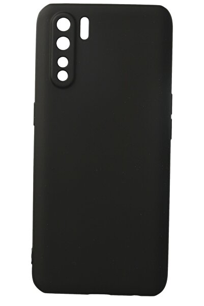 Nevarium Oppo A91 / Reno 3 Kılıf Yumuşak Dokulu Silikon Premium - Siyah