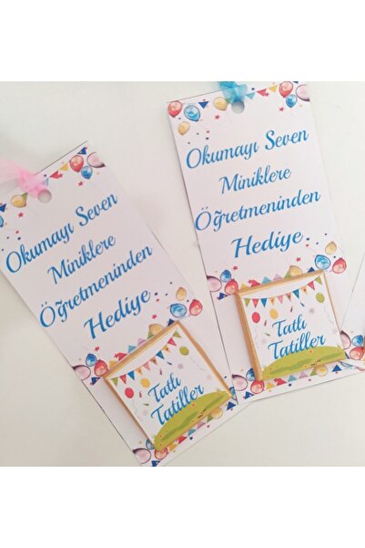 Ayraç Dergi Organizasyon Hediyem 10 Adet Çikolatalı Kitap Ayracı Kurumsal Kar...