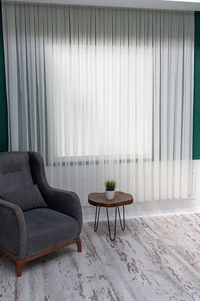 Brillant Tulle Curtain Gramage Natural Linen Cream 1 to 2 Sparse Pleats