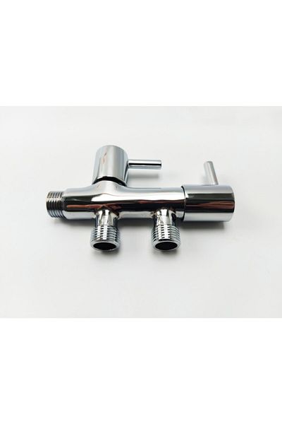 RCYAPI Double Outlet Faucet 1/2 - 1/2 Outlet Open Close (Compatible with Shower Spiral Hose)