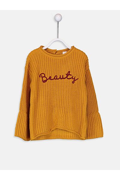 LC Waikiki Baby Girl Printed Knitwear Sweater
