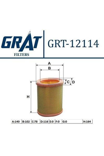 GRAT 144485   Air Filter (Peugeot: 106-205-306-405 1.4 1.6) Compatible