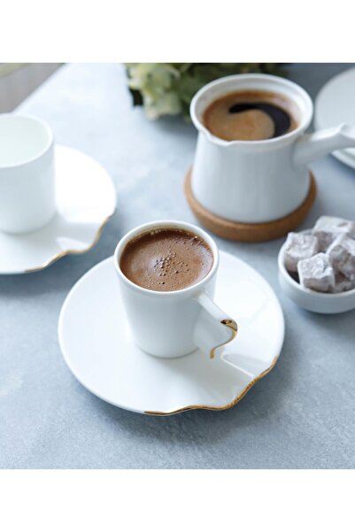 Koleksiyon Kaffa Türk Kahve Seti 6 Lı Altın P