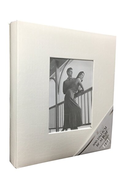 Dymax 500 ألبوم صور أبيض - 10x15 سم، جلد فينليكس، مؤطر