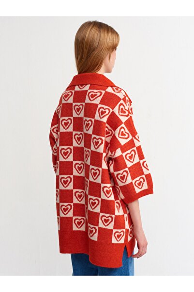 Dilvin 10111 Polo Yaka Desenli Kazak