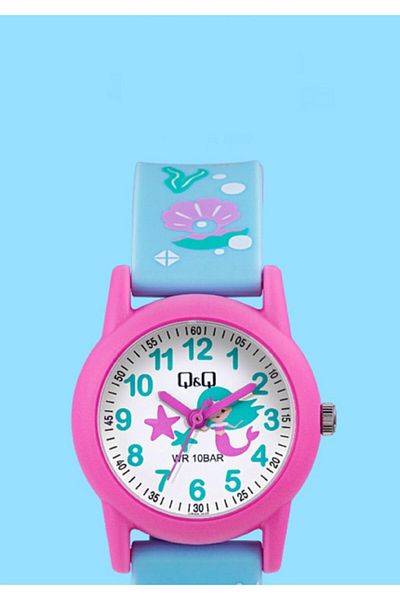 Q&Q Vr99j0112yy Waterproof Mermaid Model Girls' Wristwatch