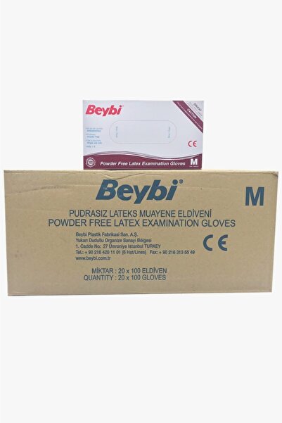 Beybi Pudrasız Latex Muayene Eldiveni 20 Kutu 100'lü M Koli Fiyatı Beybı-pdsz...