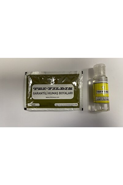 TekYıldız Haki Kumaş Boyası + Kumaş Boyası Sabitleyici