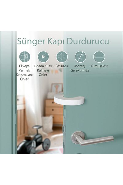 İdeal Baby 6 Pieces Ideal Baby - Sponge Door Stopper Safety Product