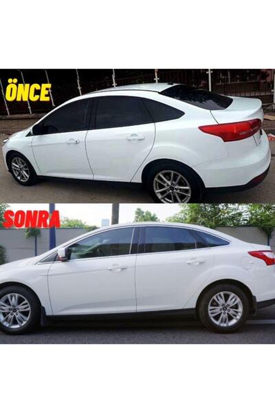 Carmind Ford Focus 3 Uyumlu Sedan Krom Cam Çerçevesi 2011-2017 (12 PARÇA)