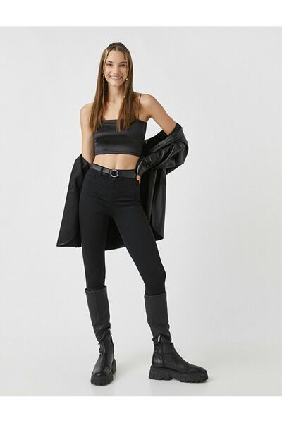 Ramrod Чорні джинси з високою талією, що підтягують, супер-обтислі