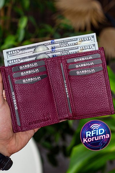 Garbalia Men's Burgundy Kevin Genuine Leather Wallet