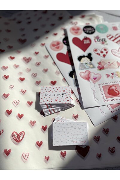 eylülün etiket fabrikası Sevgililer Günü Temalı Kalpli Avantajlı Set