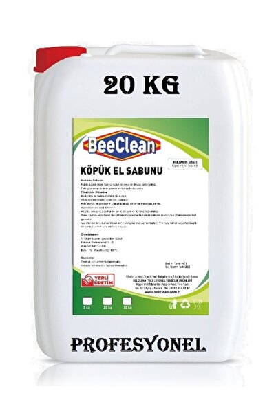 BeeClean Profesyonel 20 Kg Köpük El Sabunu ( Pkes 20 - 30 - 10 ) El Temizleme...