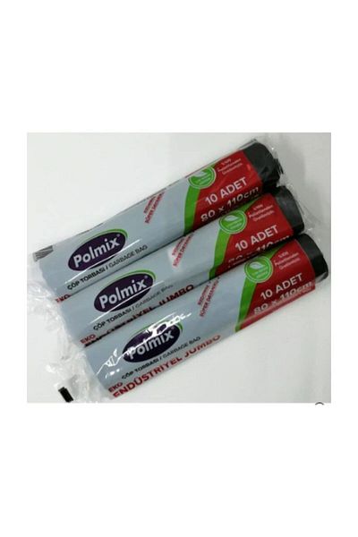 Polmix Garbage Bag 30 Pieces Jumbo Size 80x110 3 Pack Campaign 400 gr