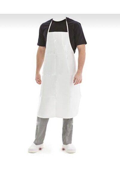 Bekiz Tela Beyaz Hijyenik Su Geçirmez Bulaşık - Kasap Önlüğü (1 ADET)