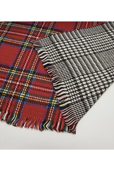 Fertile Γυναικείο καρό χοντρό σάλι διπλής όψης