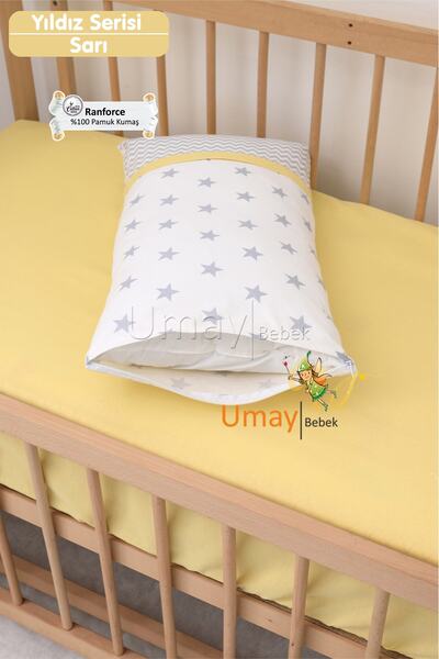 Umaybebek Baby Bedding Set, Knitted Protector, Bed Sheet - 100% Cotton