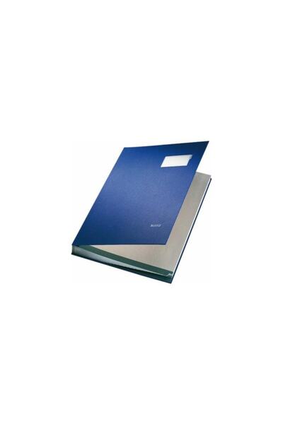 Bafix İmza Dosyası ( Defteri ) Suni Deri 12 Yp 24 Sy Mavi Içten Körüklü
