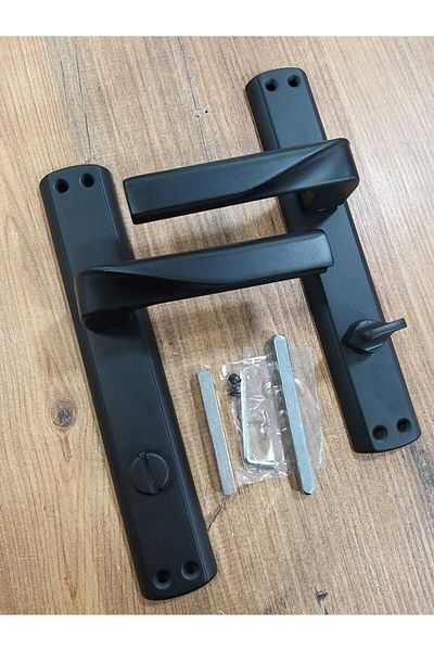 ARON Sofuoğlu Noyan Mirrored Matte Black (Bathroom-WC) Door Handle (Left) Aluminum / Steel