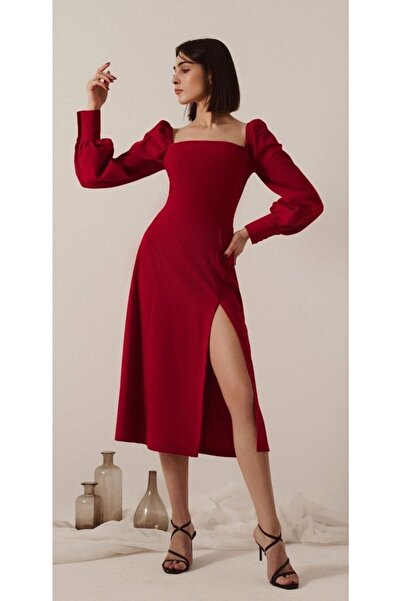 AVC Kadın Kırmızı Elbise 008