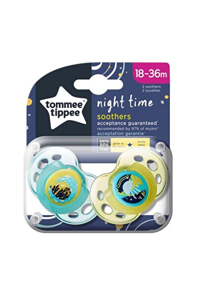tommee tippee Ortodontik Gece Emziği 2'li 18-36 Ay