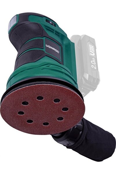 VONROC Eksantrik Zımpara – Vpower 20v - Aküsüz - Ø125mm - Toz Torbası Ve 12 Adet Zımpara Kağıdı Ile