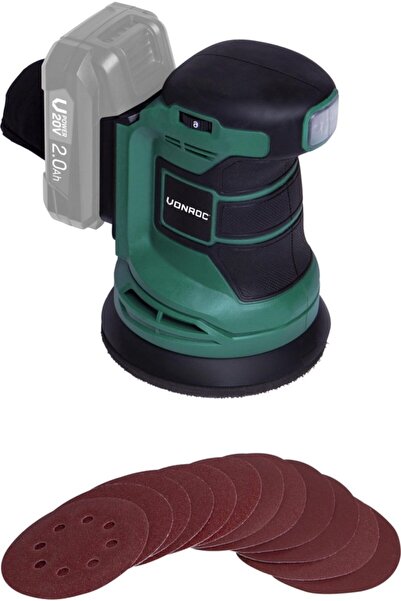 VONROC Eksantrik Zımpara – Vpower 20v - Aküsüz - Ø125mm - Toz Torbası Ve 12 Adet Zımpara Kağıdı Ile