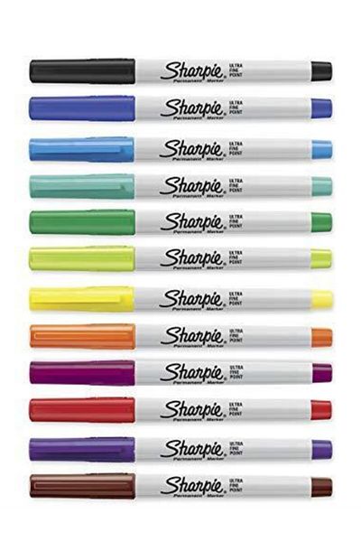 Sharpie Ultra Fine, Super Thin Tip, Mixed 12 Pack K