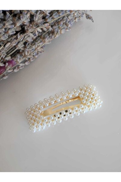 elvin aksesuar Cataramă laterală cu perle de culoare argintie lungă