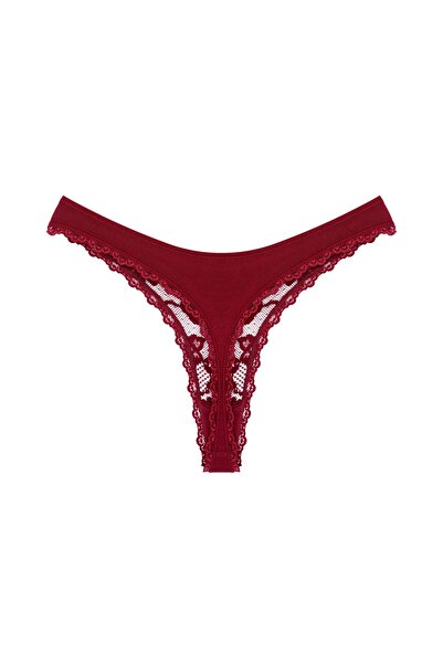 Zena 3-Piece Lace Front and Back Cotton String Women's Panties